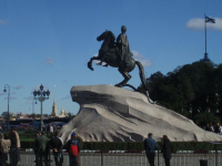 The Bronze Horseman - an equestrian statue of Peter I in Saint Petersburg